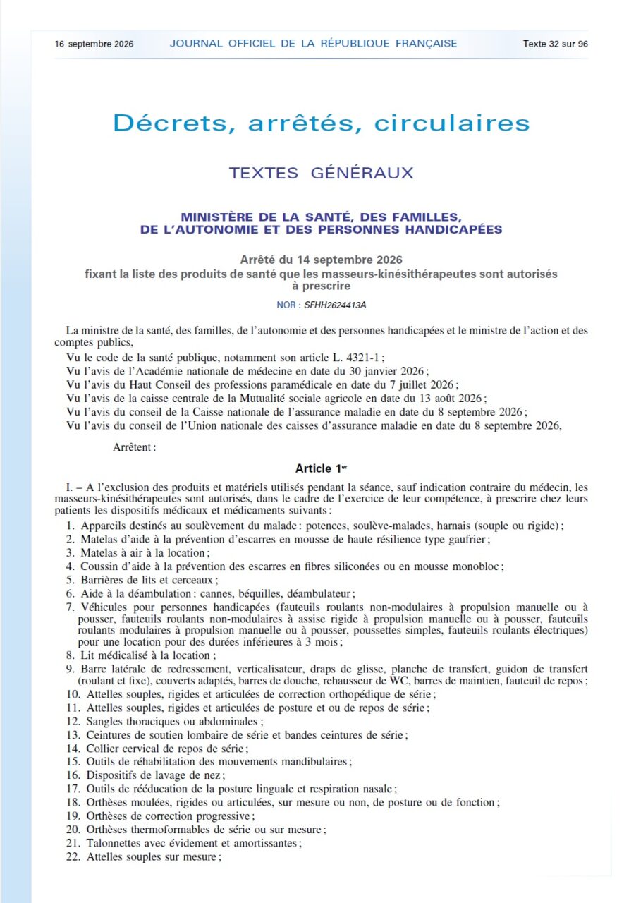 decret prescription mk